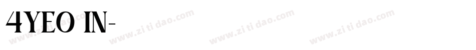 4YEO IN字体转换